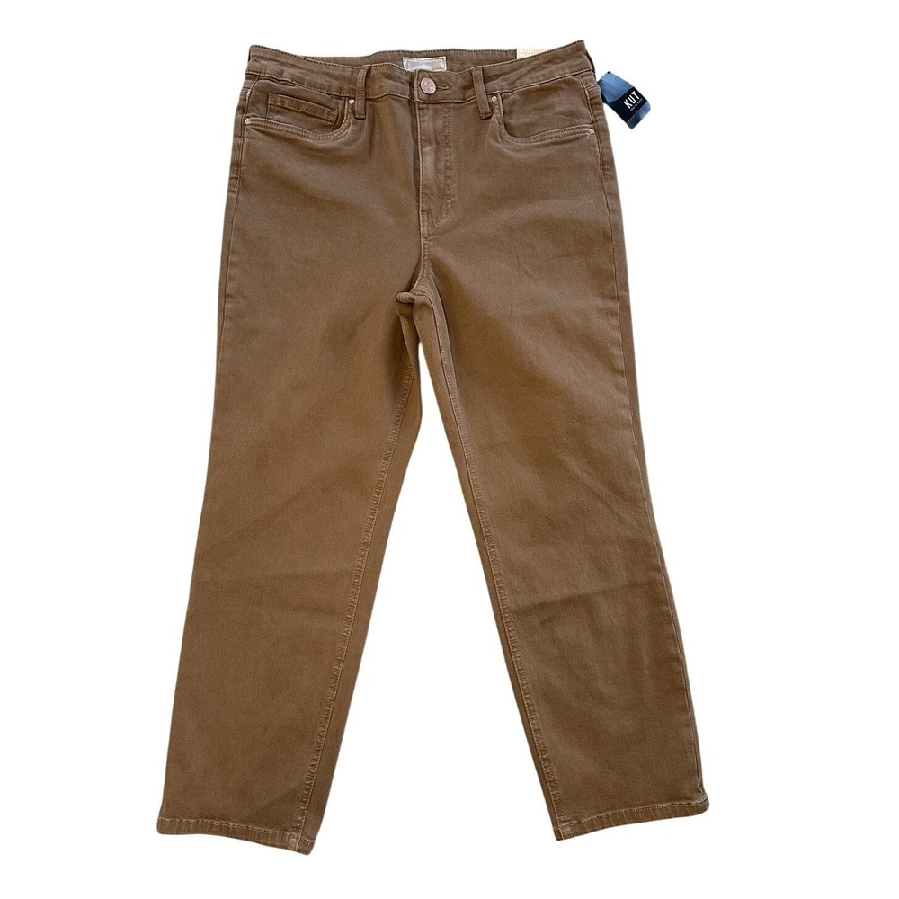 Kut from the Kloth RACHAEL Mom‎ Jeans Size 12 Latte Brown High Rise NWT